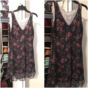 Red Rose Floral Slip Dress